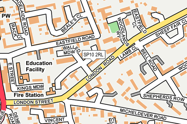 SP10 2RL map - OS OpenMap – Local (Ordnance Survey)