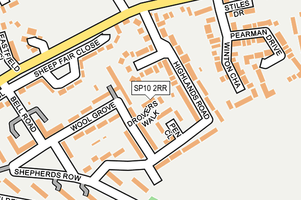 SP10 2RR map - OS OpenMap – Local (Ordnance Survey)