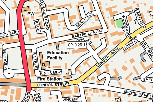 SP10 2RU map - OS OpenMap – Local (Ordnance Survey)