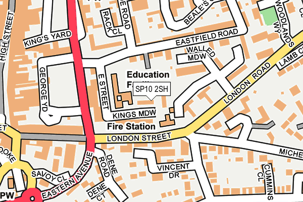 SP10 2SH map - OS OpenMap – Local (Ordnance Survey)