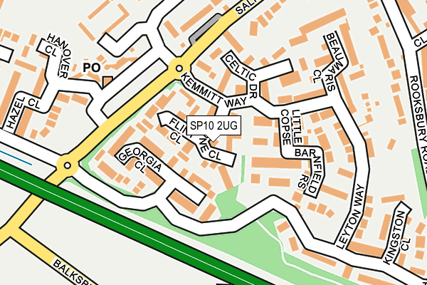 SP10 2UG map - OS OpenMap – Local (Ordnance Survey)