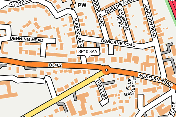 SP10 3AA map - OS OpenMap – Local (Ordnance Survey)