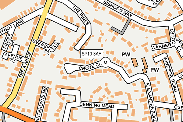 SP10 3AF map - OS OpenMap – Local (Ordnance Survey)