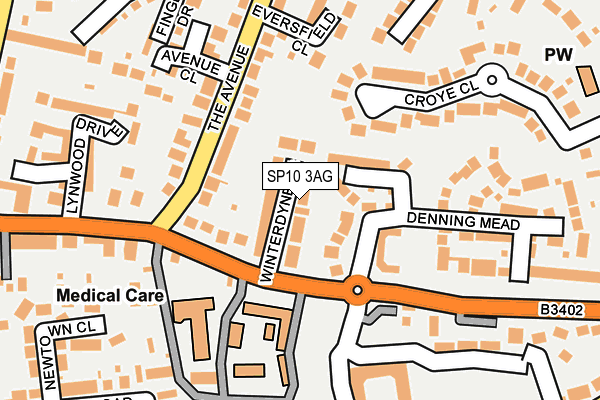 SP10 3AG map - OS OpenMap – Local (Ordnance Survey)