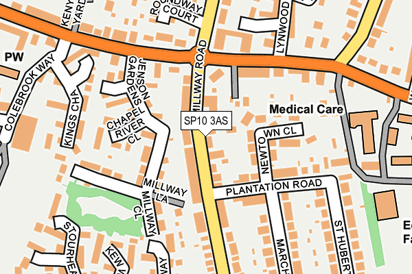 SP10 3AS map - OS OpenMap – Local (Ordnance Survey)