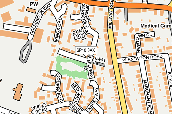 SP10 3AX map - OS OpenMap – Local (Ordnance Survey)