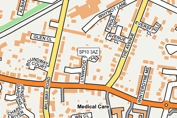 SP10 3AZ map - OS OpenMap – Local (Ordnance Survey)