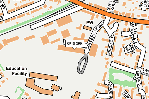 SP10 3BB map - OS OpenMap – Local (Ordnance Survey)