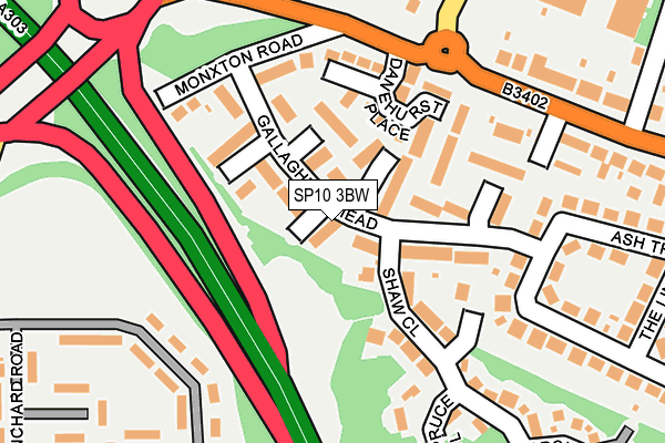 SP10 3BW map - OS OpenMap – Local (Ordnance Survey)