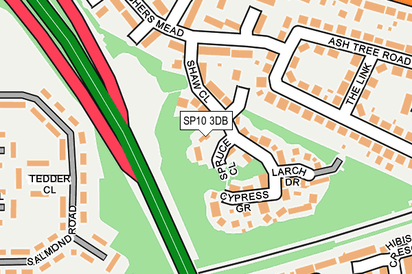 SP10 3DB map - OS OpenMap – Local (Ordnance Survey)