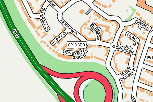 SP10 3DD map - OS OpenMap – Local (Ordnance Survey)