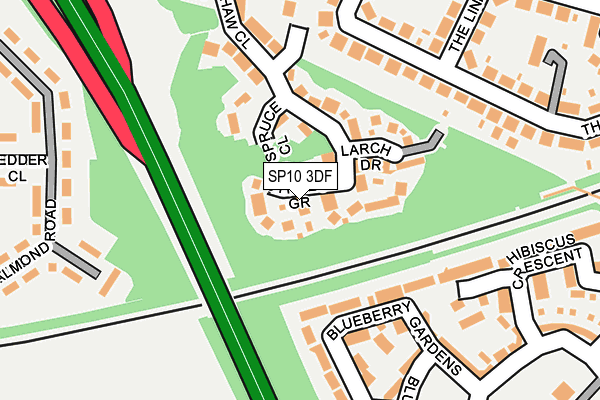 SP10 3DF map - OS OpenMap – Local (Ordnance Survey)