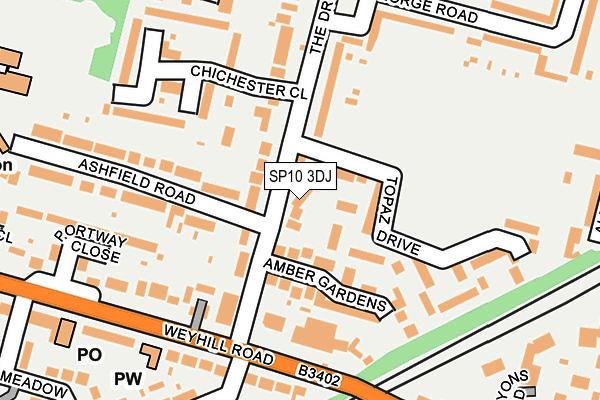 SP10 3DJ map - OS OpenMap – Local (Ordnance Survey)