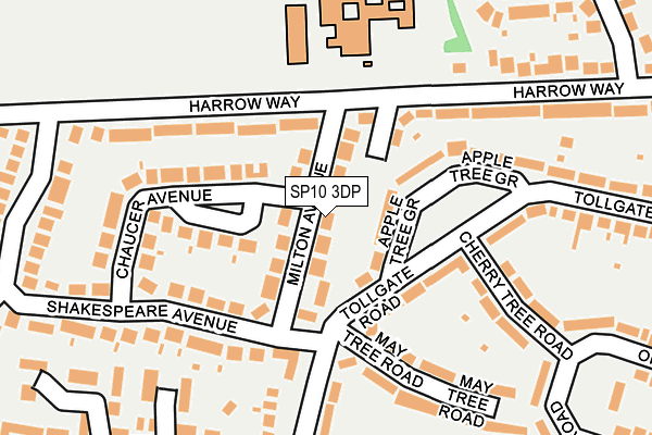 SP10 3DP map - OS OpenMap – Local (Ordnance Survey)