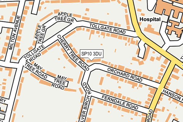 SP10 3DU map - OS OpenMap – Local (Ordnance Survey)
