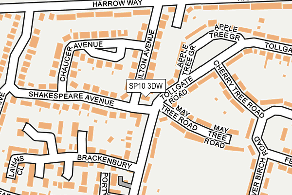 SP10 3DW map - OS OpenMap – Local (Ordnance Survey)