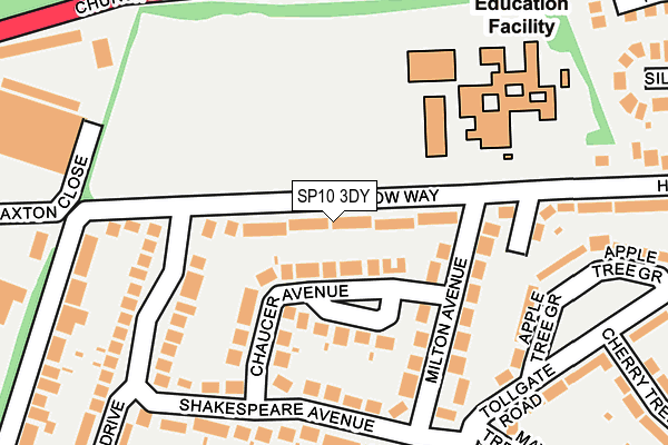 SP10 3DY map - OS OpenMap – Local (Ordnance Survey)