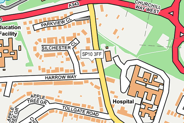 SP10 3FF map - OS OpenMap – Local (Ordnance Survey)