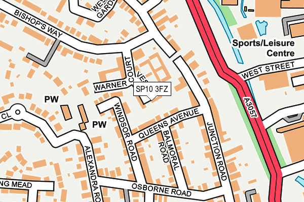 SP10 3FZ map - OS OpenMap – Local (Ordnance Survey)