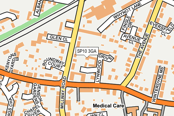 SP10 3GA map - OS OpenMap – Local (Ordnance Survey)