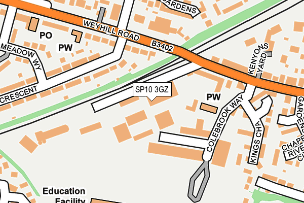 SP10 3GZ map - OS OpenMap – Local (Ordnance Survey)