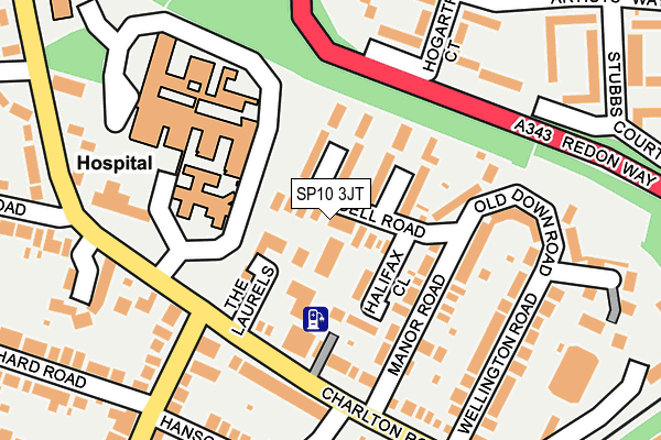 SP10 3JT map - OS OpenMap – Local (Ordnance Survey)