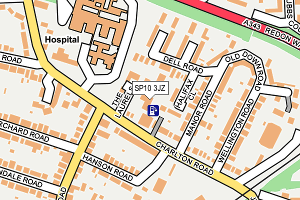 SP10 3JZ map - OS OpenMap – Local (Ordnance Survey)