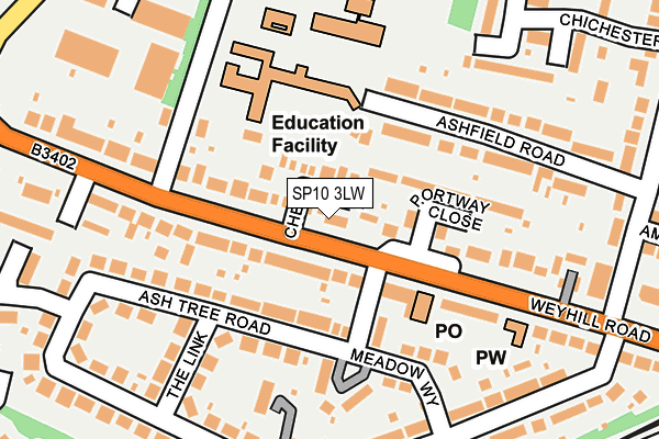 SP10 3LW map - OS OpenMap – Local (Ordnance Survey)