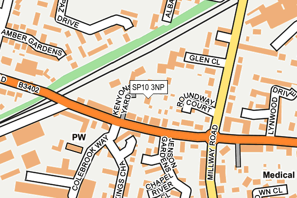 SP10 3NP map - OS OpenMap – Local (Ordnance Survey)