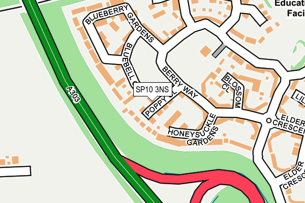 SP10 3NS map - OS OpenMap – Local (Ordnance Survey)