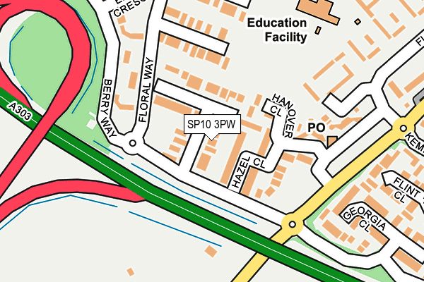 SP10 3PW map - OS OpenMap – Local (Ordnance Survey)