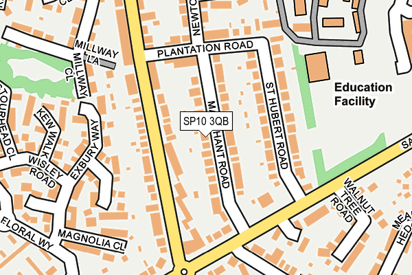 SP10 3QB map - OS OpenMap – Local (Ordnance Survey)