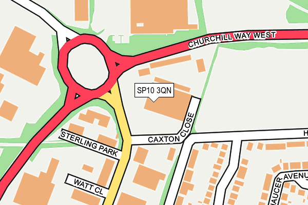 SP10 3QN map - OS OpenMap – Local (Ordnance Survey)