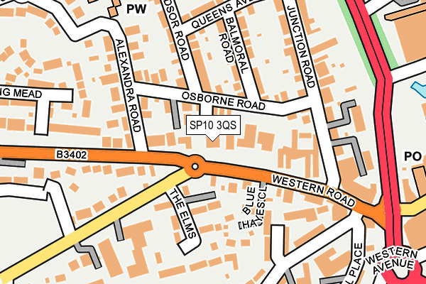 SP10 3QS map - OS OpenMap – Local (Ordnance Survey)