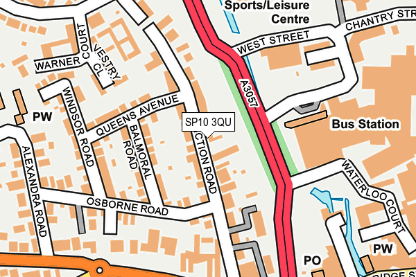 SP10 3QU map - OS OpenMap – Local (Ordnance Survey)