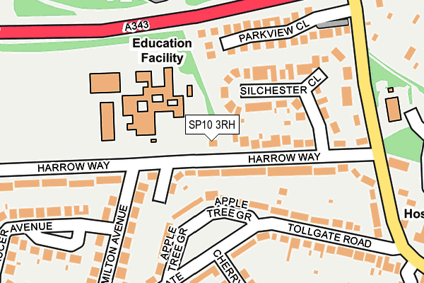 SP10 3RH map - OS OpenMap – Local (Ordnance Survey)