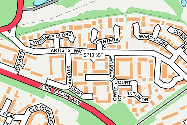 SP10 3ST map - OS OpenMap – Local (Ordnance Survey)