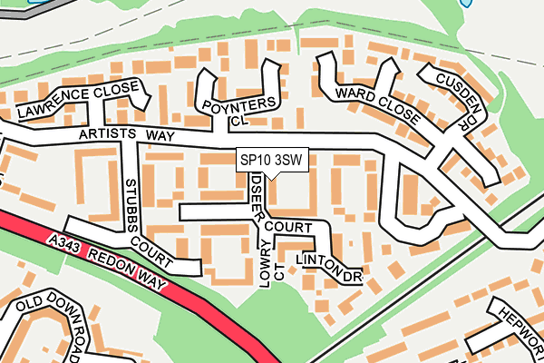 SP10 3SW map - OS OpenMap – Local (Ordnance Survey)