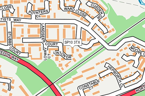 SP10 3TX map - OS OpenMap – Local (Ordnance Survey)