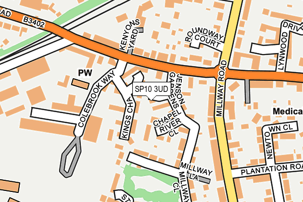SP10 3UD map - OS OpenMap – Local (Ordnance Survey)