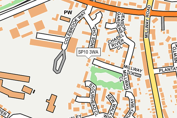 SP10 3WA map - OS OpenMap – Local (Ordnance Survey)