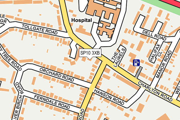 SP10 3XB map - OS OpenMap – Local (Ordnance Survey)