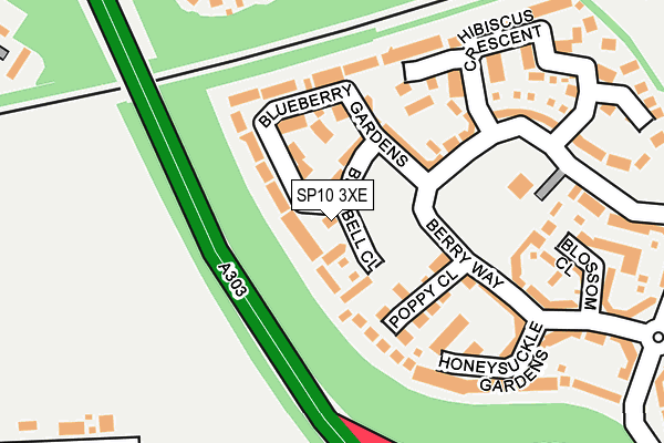 SP10 3XE map - OS OpenMap – Local (Ordnance Survey)