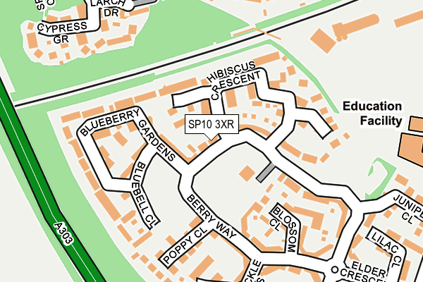 SP10 3XR map - OS OpenMap – Local (Ordnance Survey)