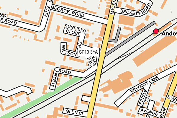 SP10 3YA map - OS OpenMap – Local (Ordnance Survey)