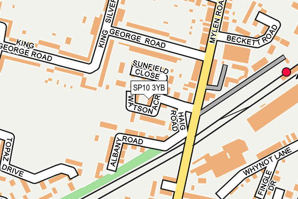 SP10 3YB map - OS OpenMap – Local (Ordnance Survey)