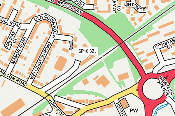 SP10 3ZJ map - OS OpenMap – Local (Ordnance Survey)