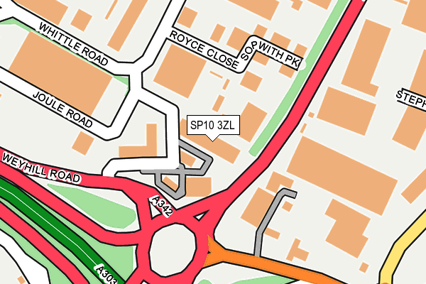 SP10 3ZL map - OS OpenMap – Local (Ordnance Survey)