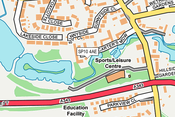 SP10 4AE map - OS OpenMap – Local (Ordnance Survey)