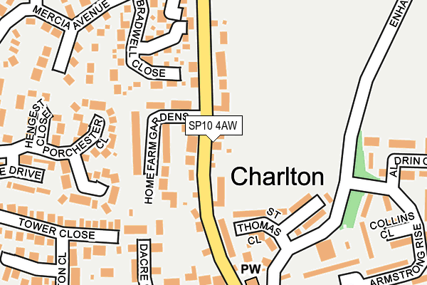 SP10 4AW map - OS OpenMap – Local (Ordnance Survey)